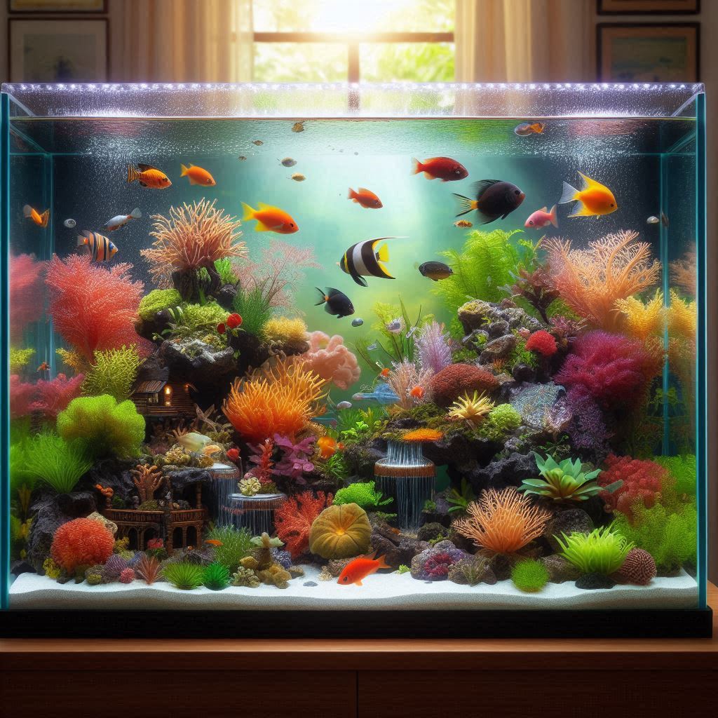 Illustration of Basic Saltwater Aquarium Starter Set