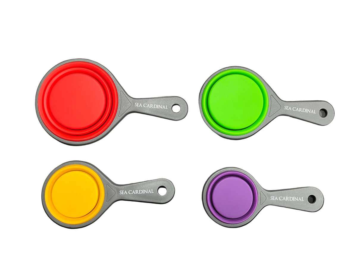 Sea Cardinal branded collapsible measuring cups — free gift with reef salt