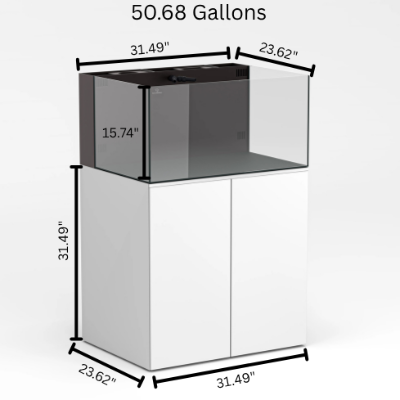 50-gallon reef tank kit dimensions diagram